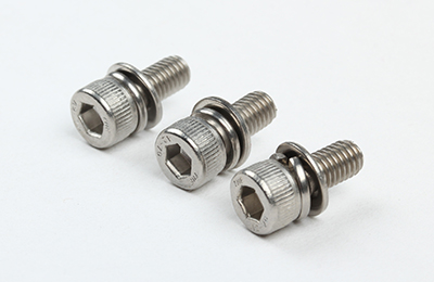 不銹鋼 內(nèi)六角圓柱頭（滾花）帶平、彈墊組合螺釘 DIN912三組合